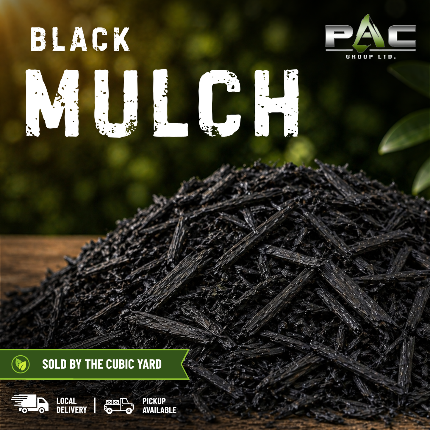 Black Mulch For Landscaping & Garden Design(per cubic yard)