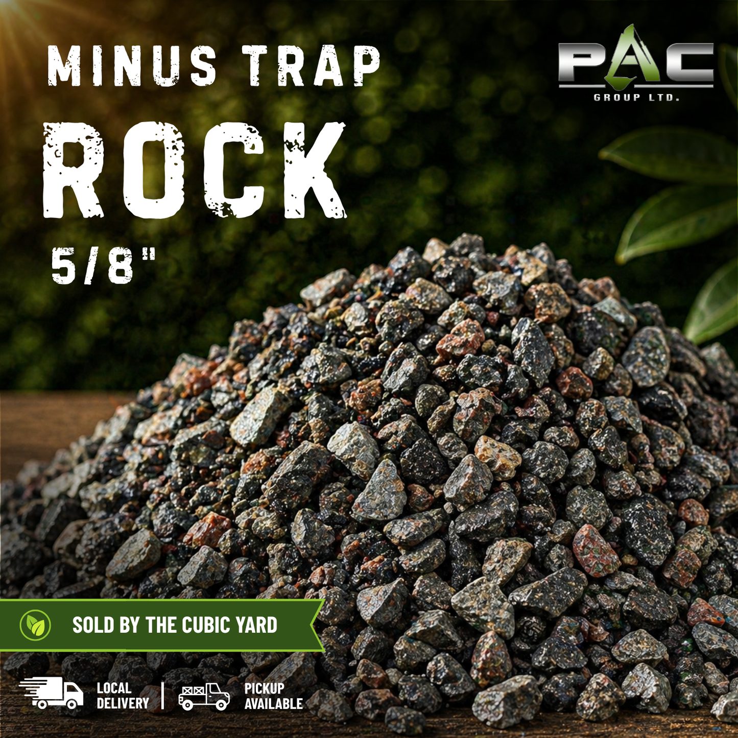 5/8’s Minus Trap Rock (per cubic yard)