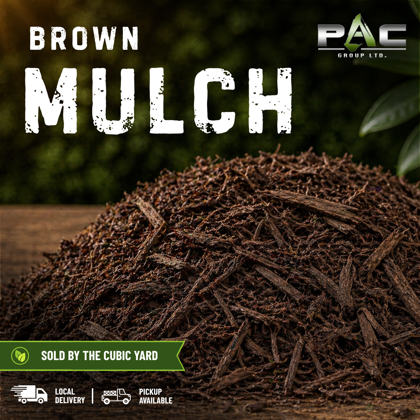 Brown Mulch for Landscaping & Garden Designs(per cubic yard)