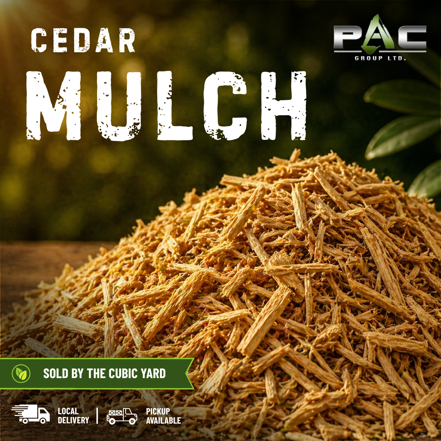 Natural Cedar Mulch (per cubic yard)