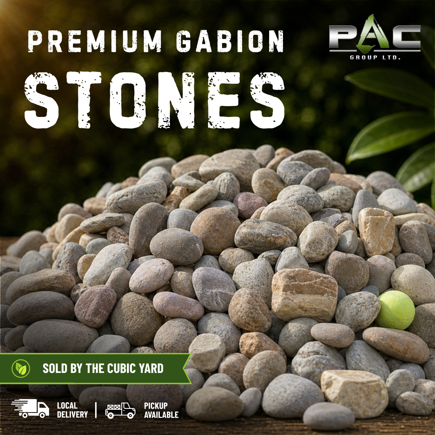 Premium Gabion Stones (per cubic yard)